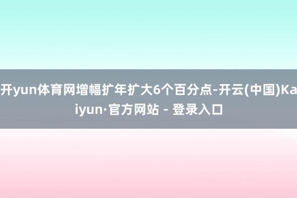 开yun体育网增幅扩年扩大6个百分点-开云(中国)Kaiyun·官方网站 - 登录入口