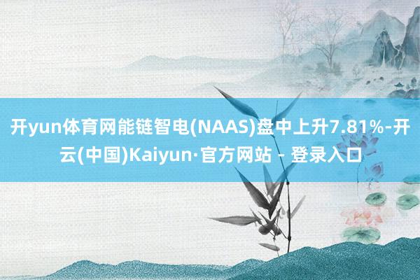 开yun体育网能链智电(NAAS)盘中上升7.81%-开云(中国)Kaiyun·官方网站 - 登录入口