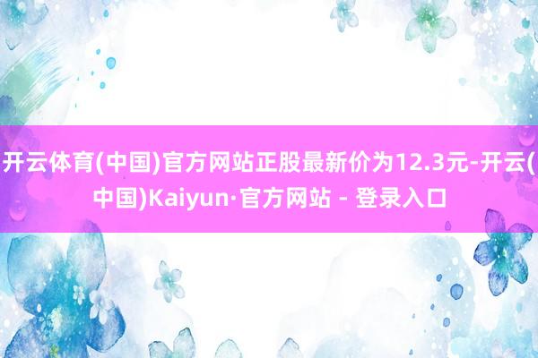 开云体育(中国)官方网站正股最新价为12.3元-开云(中国)Kaiyun·官方网站 - 登录入口