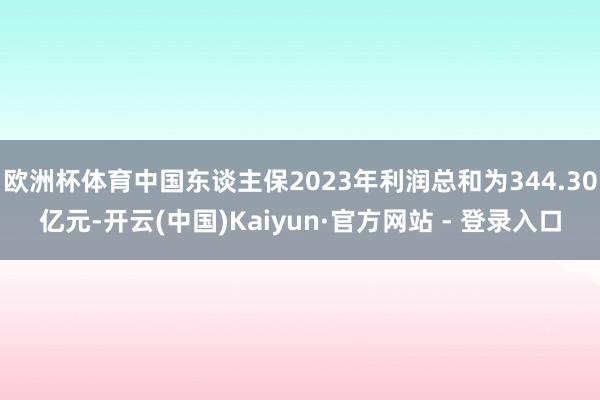 欧洲杯体育中国东谈主保2023年利润总和为344.30亿元-开云(中国)Kaiyun·官方网站 - 登录入口