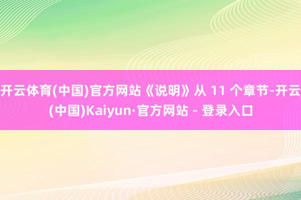 开云体育(中国)官方网站《说明》从 11 个章节-开云(中国)Kaiyun·官方网站 - 登录入口