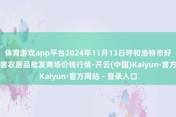 体育游戏app平台2024年11月13日呼和浩特市好意思通首府无公害农居品批发商场价钱行情-开云(中国)Kaiyun·官方网站 - 登录入口