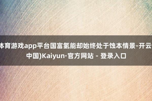 体育游戏app平台国富氢能却始终处于蚀本情景-开云(中国)Kaiyun·官方网站 - 登录入口