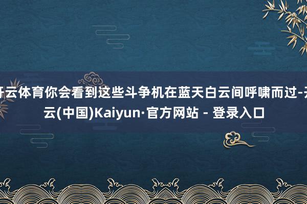 开云体育你会看到这些斗争机在蓝天白云间呼啸而过-开云(中国)Kaiyun·官方网站 - 登录入口