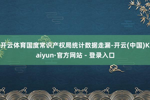开云体育　　国度常识产权局统计数据走漏-开云(中国)Kaiyun·官方网站 - 登录入口