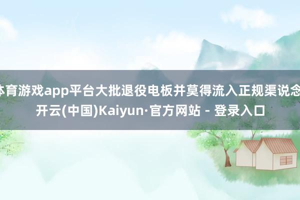 体育游戏app平台大批退役电板并莫得流入正规渠说念-开云(中国)Kaiyun·官方网站 - 登录入口