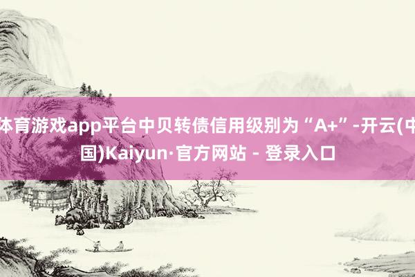 体育游戏app平台中贝转债信用级别为“A+”-开云(中国)Kaiyun·官方网站 - 登录入口