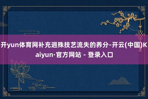 开yun体育网补充迥殊技艺流失的养分-开云(中国)Kaiyun·官方网站 - 登录入口