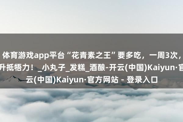 体育游戏app平台“花青素之王”要多吃，一周3次，通便、抗软弱，晋升抵牾力！_小丸子_发糕_酒酿-开云(中国)Kaiyun·官方网站 - 登录入口