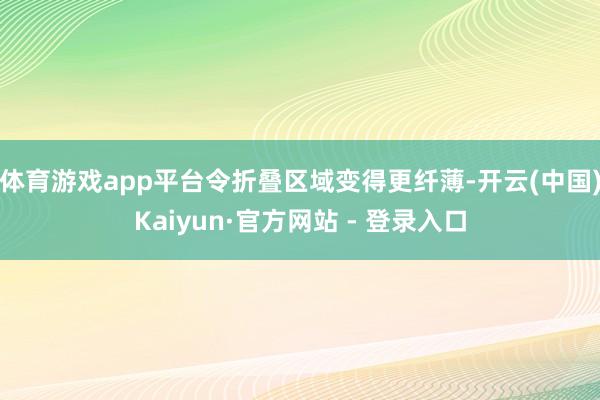 体育游戏app平台令折叠区域变得更纤薄-开云(中国)Kaiyun·官方网站 - 登录入口