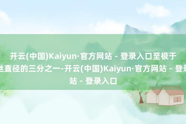 开云(中国)Kaiyun·官方网站 - 登录入口至极于头发丝直径的三分之一-开云(中国)Kaiyun·官方网站 - 登录入口